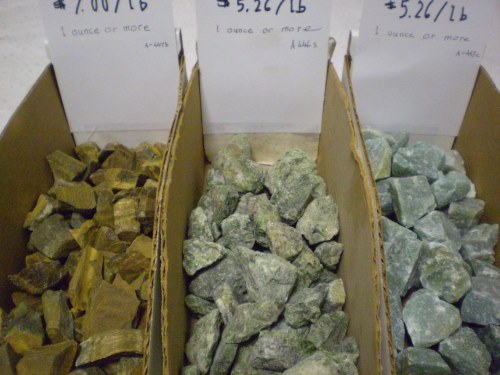 Tumblable tigereye, diopside, and aventurine.